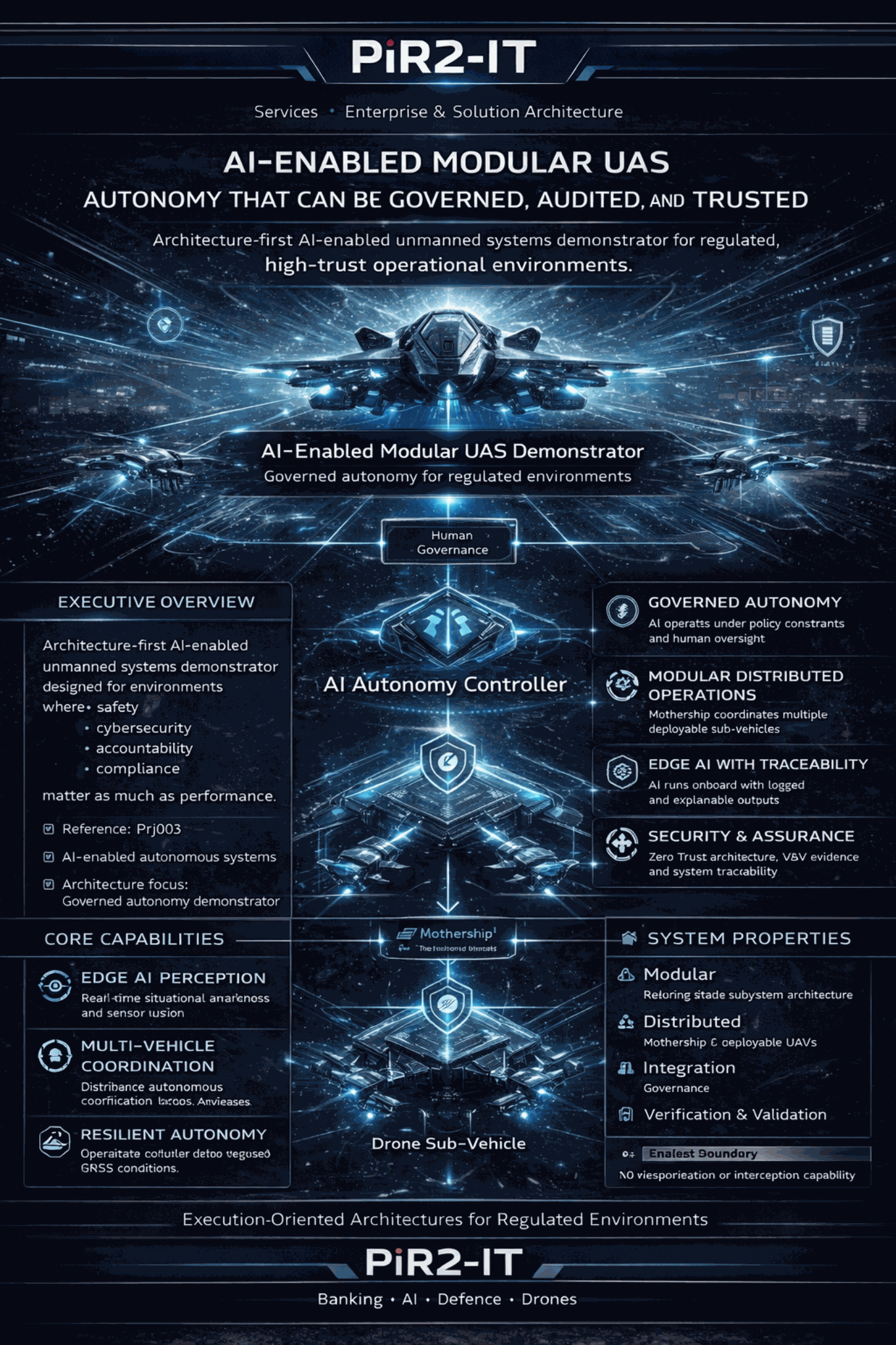 AI-Enabled Modular UAS demonstrator visual